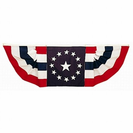 SS COLLECTIBLES Welcome Bunting with Colonial Star Pattern in the Center- Nyl-Glo-3 ft. X 9 ft. SS2756217